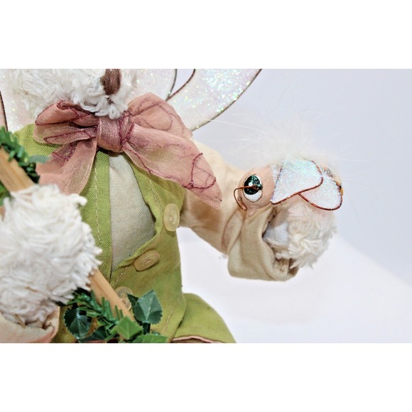 VTG Mark Roberts Victorian Bunny Rabbit Poseable Garden Rake & Wings, Bee - 11" - Picture 3 of 12